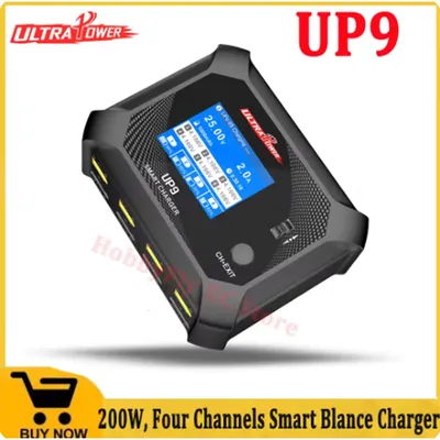 UltraPower UP9 4 Channels Smart Blance Charger Discharger for 1-6S LiPo/LiHV/LiIon/LiFe Battery AC