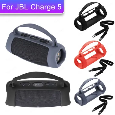 Silicone Cover Case Waterproof Protective Cover Shockproof Anti Drop with Shoulder Strap for JBL