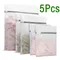 5Pcs Mesh Laundry Bags Durable Honeycomb Mesh Laundry Organizer Bags Reusable Washing Machines Bag