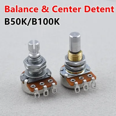 Original Alpha B50K/B100K Balance Potentiometer(POT) With Center Detent For Electric Bass - KR(Origin)