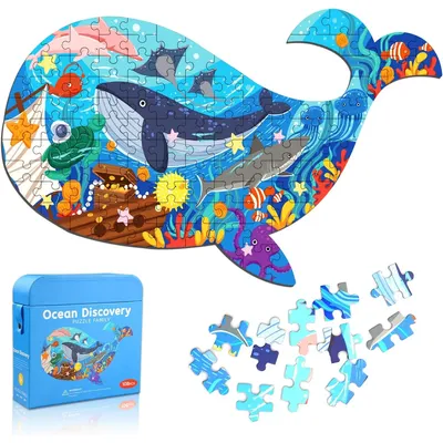Hahowa Unique Animal Puzzle Children Jigsaw Puzzle Toy With Paper Gift Box Montesorri Education