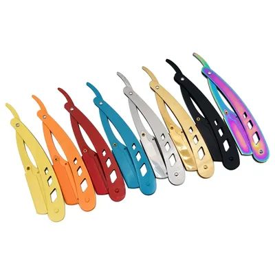 Men's Straight Hairdresser Razor Hair Removal Shaving Armpit Hair Pubic Hair Folding Razor Hair