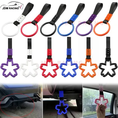 JDM RACING Train Bus Handle Hand Strap Ring Flowers Styling Drift Charm Strap Drift Auto Access Car