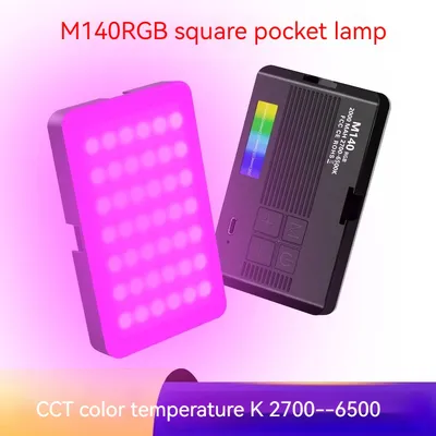 Mini Rechargeable M140 full-color RGB Camera Photography Fill light LED Portable Mobile Phone Selfie