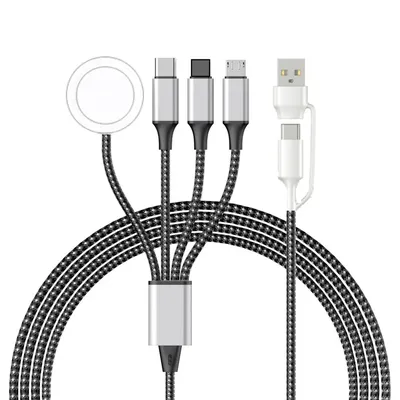4 in 2 Multi Watch Charging Cable For Iwatch Iphone Charger Usb Type-C Fast Charging Cable
