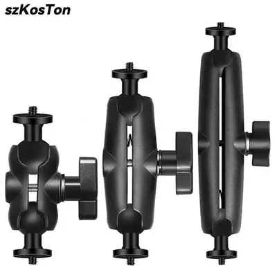 Double Socket Arm Composite Medium Arm For RAM Mounts 1'' Ball Components Bike Motorcycle Phone