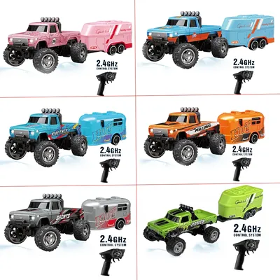 RC 1/64 Speed Mini Off-road Climbing Car Alloy Cool Appearance Light Shock Absorption Children's Toy