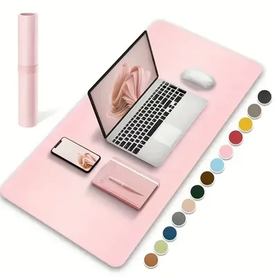 1 Pcs Large Size 60*30mm Office Desk Protector Mat PU Leather Waterproof Mouse Pad Desktop Keyboard
