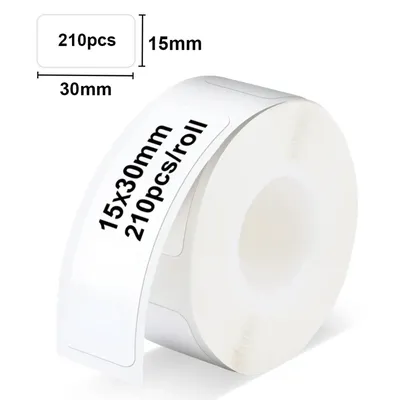 Label Tape Thermal Print Stickers 15x30mm 210PCS/Roll Waterproof Labels for Q31 Q30S Q30 D11 D30