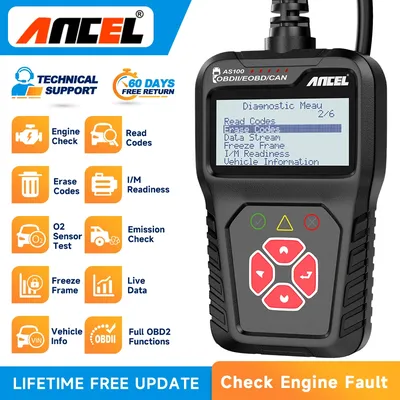 2025 ANCEL AS100 OBD2 Engine Code Reader OBD 2 Scanner Engine Analyse Read Code Erase Code Auto