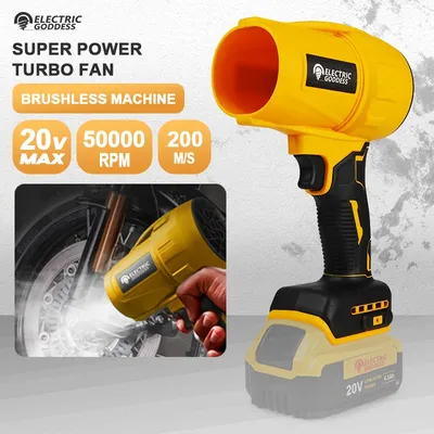 Electric Goddess Brushless Cordless Electric Air Blower Turbo Jet Fan Handheld Dust Blowing Power