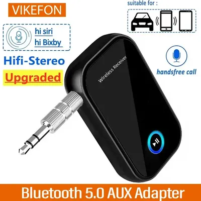 Car Bluetooth 5.0 AUX Adapter Noise Reduction 3.5mm Jack RCA Stereo Wireless Car Audio Receiver with