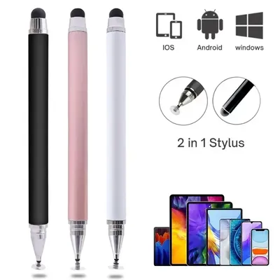 Smart Tablet Phone Universal 2 In 1 Capacitive Stylus Pen Drawing Pens for iPhone/iPad/Android All