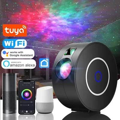 Tuya WiFi Intelligent Aurora Galaxy Starry Sky Projector Intelligent Voice Control System APP