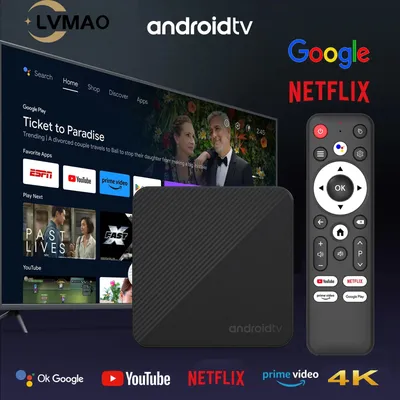 Wifi6 Android14 Smart TV Box T1S AllwinnerH313 Chip Quad core 1000M Lan Bluetooth 5 4K video