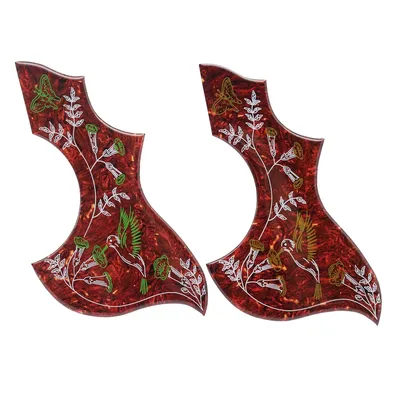 1R Hummingbird Flower Decorative celluloid & Crystal epoxy resin Guitar Pickguard Anti-scratch Plate for Folk Acoustic Guitar