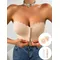 Wireless Unlined Bra Front Closure Everyday Seamless Bra Non Padded Bra with Clear Straps nipple