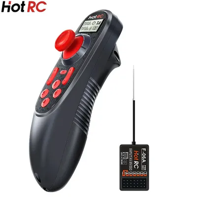 HOTRC DS-600 6CH 2.4GHz Radio System Transmitter Remote Controller with DS 600 PWM 6 Channel