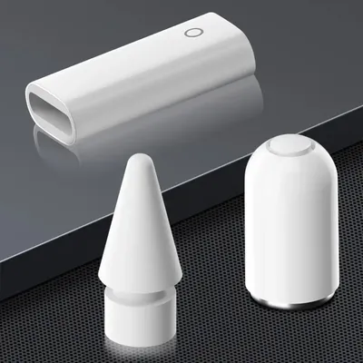 1Pcs White Charging Adapter Magnetic Pencil Cap Stylus Replacement Built-in Smart Chip Lightweight