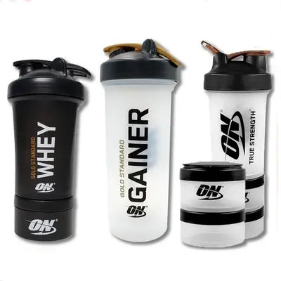 450ML Protein Powder Shake Cup with Ball Medicine Box Cup ON Fitness Cup Large-capacity Plastic Cups