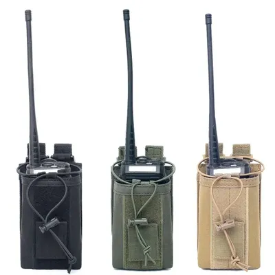 Molle Radio Pouch Walkie Talkie Interphone Holster Outdoor Hunting Accessories EDC Waist Bag Phone