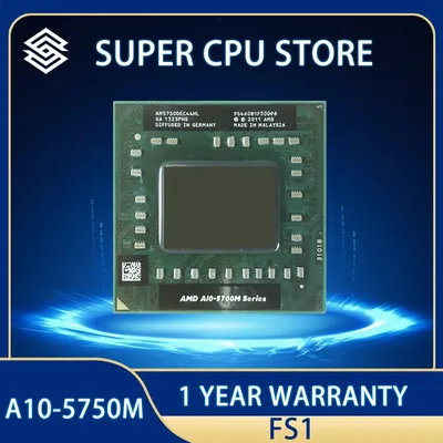 AMD A10-Series A10-5750M A10 5750M CPU Processor 35W AM5750DEC44HL 2.5 GHz Quad-Core Quad-Thread