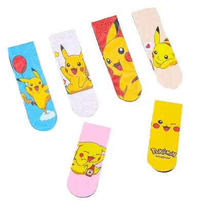 Pokemon Pikachu Cartoon Anime Magnet Bookmarks 6pcs/Set of Fresh Bookmark Creative Magnetic Bookmark