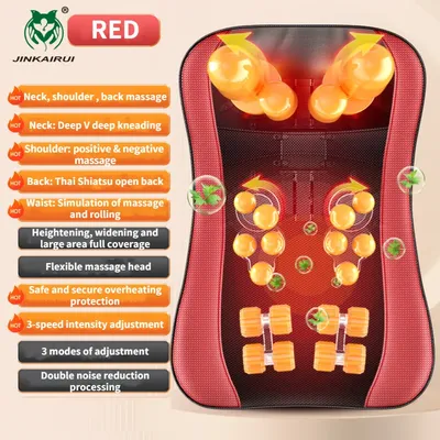 Back Waist Cervical Spine Multifunctional Full Body Neck Shoulder Electric Massage Cushion Household Kneading Shiatsu Massager