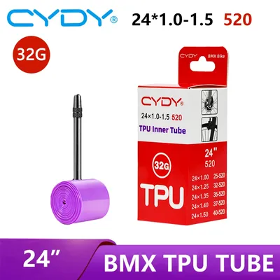 CYDY Bicycle TPU Inner Tube 24" 520 24x1 1.25 1.35 1.4 1.5Inch Valve length45mm Tyre Camera BMX Bike Tire penu Cycling parts 32G
