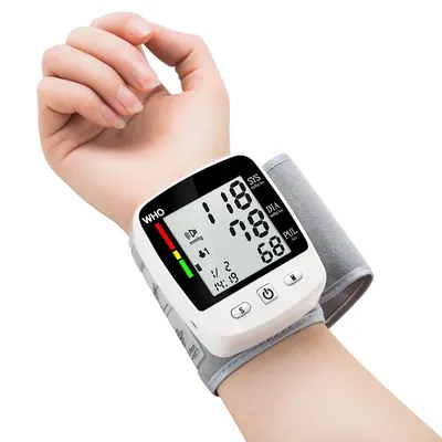 Rechargeable Digital Blood Pressure Monitor Wrist Electronic Sphygmomanometer Tensiometer With LCD