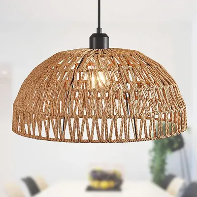Newest Japanese-style hemp rope woven pendant lights B&B pastoral restaurant tea room inn bar