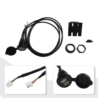 Car Radio Multimedia Player Car Dashboard USB Socket For Most Cars 4/6 Pin Dash Mount Dual USB Port