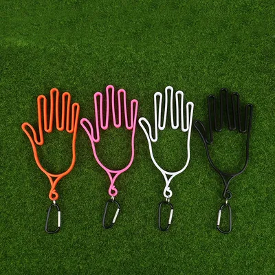 1Pc Golf Gloves Holder With Carabiner Golf Gloves Stretcher Golfer Tool Gear Gloves Rack Hanger Golf