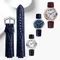 Alligator watchstrap for BALLON BLEU DE CARTIER 18*11mm 20*12mm Convex joint black brown blue men