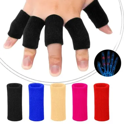 10pcs Stretchy Sports Finger Sleeves Arthritis Support Finger Guard Outdoor Basketball Volleyball