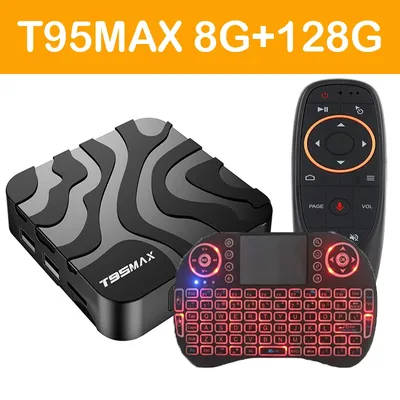 TV Box T95 Max Android 14 8GB 128GB H618 Set Top Box Quad Core Dual Wifi 2.4G&5G 6K Smart Google