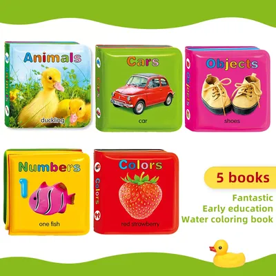 Floating Baby Bath Books for Baby,Kids Learning Bath Toys,Waterproof Bathtime Toys for