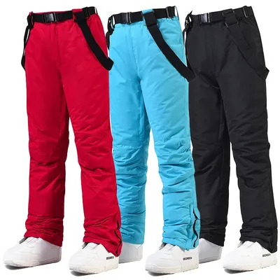 New Men and Women Winter Outdoor Ski Pants Windproof Waterproof Warm Breathable Snowboarding Pants