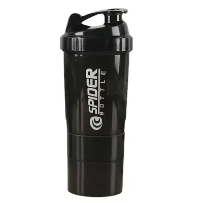 500ml Portable Protein Shaker Cup with Powder Storage Container Mixer Cup Gym Sport Water Bottle