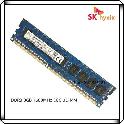 SK Hynix DDR3 8GB 1600MHz PC3L 12800E 2Rx8 Pure ECC UDIMM workstation RAM Unbuffered Server memory