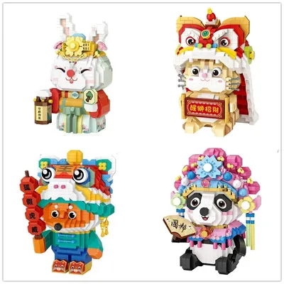 Loz mini Blocks Teens Building Toys Adult DIY Bricks Puzzle Chinese Culture Style Animals Gift Women