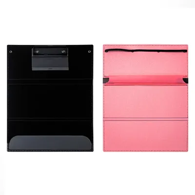Nursing Clipboard Foldable Handheld Folders Portable Writing Board 3 Layers Secure Paper Grip for
