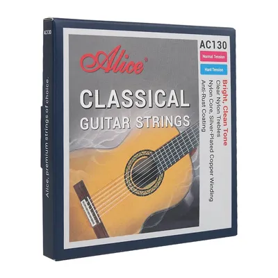 Alice AC130 Classical Guitar Strings Set Clear Nylon Plain String Silver Plated Copper Alloy Winding