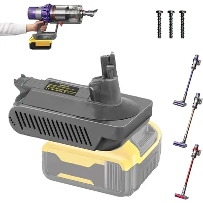 for Dyson V10 Battery Adapter for Dewalt 18V 20V Li-ion Battery Convert to Work for Dyson V10 SV12