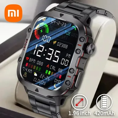 Xiaomi Rugged Military Smart Watch Men Outdoor Watches lP68 Waterproof 2.01" Al Voice Bluetooth Call