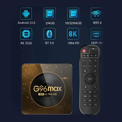 G96max A13 8K UHD Android 13 Smart TV Box Wifi6 Fast and Stable Transmission Media Player 64GB128GB