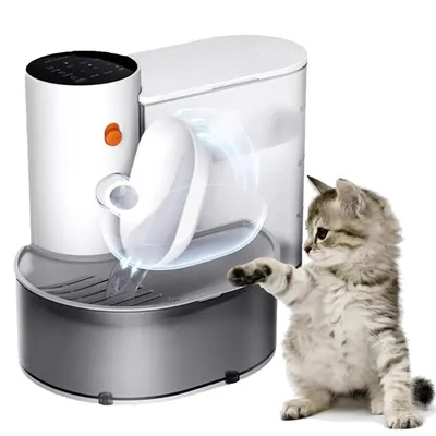 Pet Water Fountain Wireless Pour-Over Ultra-Quiet Design Cat Water Dispenser Automatic Dog Water