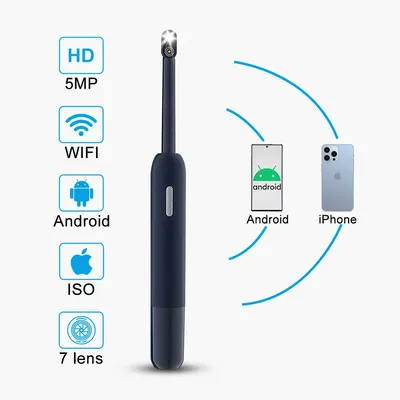 5MP HD Wireless Intraoral Camera WIFI Dental Examination Camera IP67 Waterproof 1920P Inspection