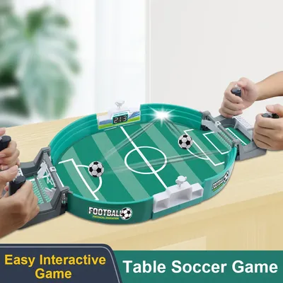 Mini Table Soccer Game Easy Installation Interactive Soccer Game Safe Sturdy Football Parent-Child