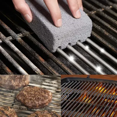 1pc BBQ Grill Cleaning Brush Brick Block Barbecue Cleaning Stone Pumice Brick For Barbecue Rack
